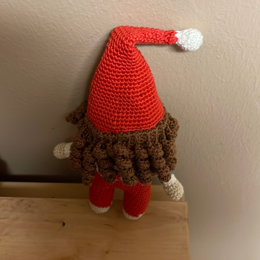 Handcrafted Elf Doll Holiday Christmas Decor Amigurui Crochet - Picture 6 of 11